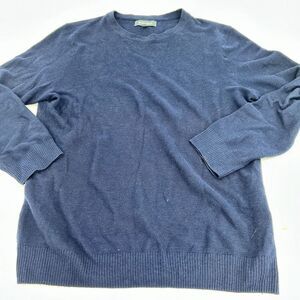 Bonobos Blue Slim Fit Linen Blend Sweater Size Small